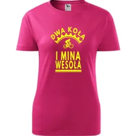 damska-koszulka-rowerowa-dwa-kola-i-mina-wesola-prezent-dla-rowerzystki-mal