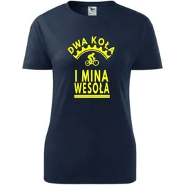 damska-koszulka-rowerowa-dwa-kola-i-mina-wesola-prezent-dla-rowerzystki-cie