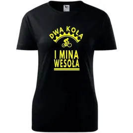 damska-koszulka-rowerowa-dwa-kola-i-mina-wesola-prezent-dla-rowerzystki-cza