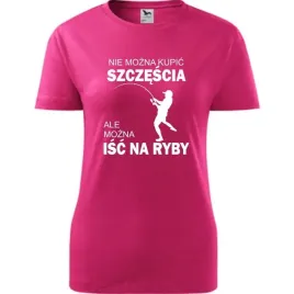 damska-koszulka-z-nadrukiem-nie-kupisz-szczescia-idz-na-ryby-dla-wedkarki