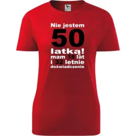 damska-koszulka-z-nadrukiem-nie-jestem-50-latka-mam-18-lat-i-32-lata-czerw