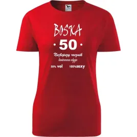 damska-koszulka-z-nadrukiem-boska-50-na-prezent-na-urodziny-dla-niej-czerw