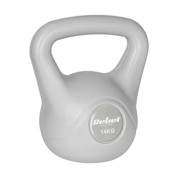 Kettlebell 14kg szary kettle hantel odważnik kula do ćwiczeń ABS Rebel