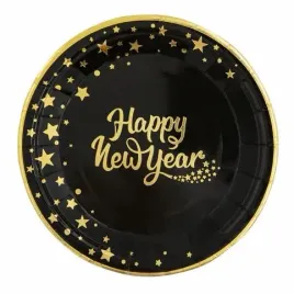 talerzyki-happy-new-year-czarne-512661-6szt-15cm-papierowe-sylwester-nowy-r