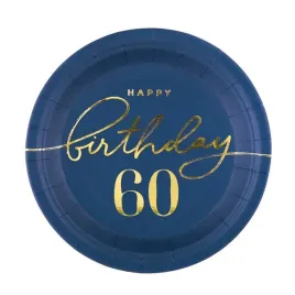 talerzyki-happy-birthday-60-130452-granatowe-6-sztuk-18-cm-urodzinowe