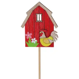 czerwony-domek-na-piku-z-kogutem-ozdoba-wiosenna-wielkanocna-topper-1-szt