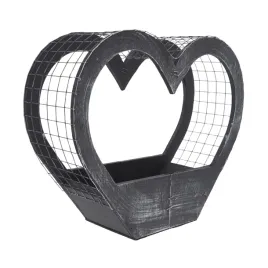 szare-serce-z-siatka-dekoracja-nagrobna-kosz-do-kompozycji-podklad-30x35-cm