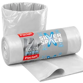 paclan-silver-space-worki-na-smieci-60l-18-szt-szare-wytrzymale-mocne