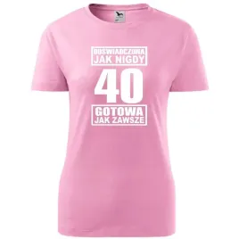 damska-koszulka-z-nadrukiem-doswiadczona-jak-nigdy-40-gotowa-jak-zawsze-roz