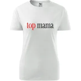 damska-koszulka-na-dzien-mamy-top-mama-super-prezent-dla-mamy-urodziny-bial