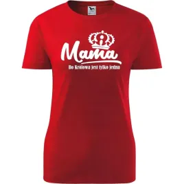 damska-koszulka-na-dzien-mamy-mama-bo-krolowa-jest-tylko-jedna-na-prezent-c