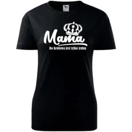 damska-koszulka-na-dzien-mamy-mama-bo-krolowa-jest-tylko-jedna-na-prezent-c