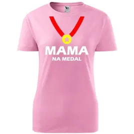 damska-koszulka-na-dzien-mamy-mama-na-medalna-prezent-urodziny-rozowy-xs