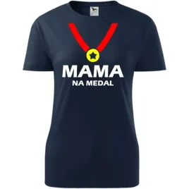 damska-koszulka-na-dzien-mamy-mama-na-medalna-prezent-urodziny-ciemny-gran