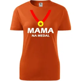 damska-koszulka-na-dzien-mamy-mama-na-medalna-prezent-urodziny-pomaranczow
