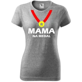 damska-koszulka-na-dzien-mamy-mama-na-medalna-prezent-urodziny-ciemnoszary
