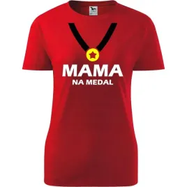 damska-koszulka-na-dzien-mamy-mama-na-medalna-prezent-urodziny-czerwony-xx