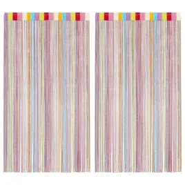 zaslony-sznurkowe-2-szt-wielokolorowe-100x250-cm