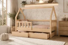 lozko-dla-dzieci-domek-1-z-szufladami-materac-180x75-cm