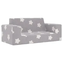 2-os-kanapa-dla-dzieci-jasnoszara-w-gwiazdki-miekki-plusz