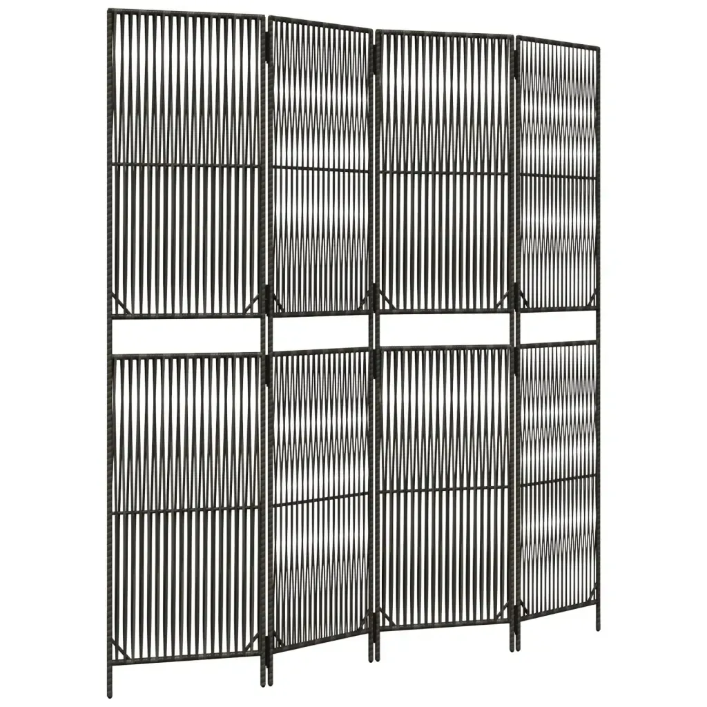 parawan-4-panelowy-szary-polirattan