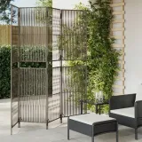 parawan-4-panelowy-szary-polirattan-stan-nowy