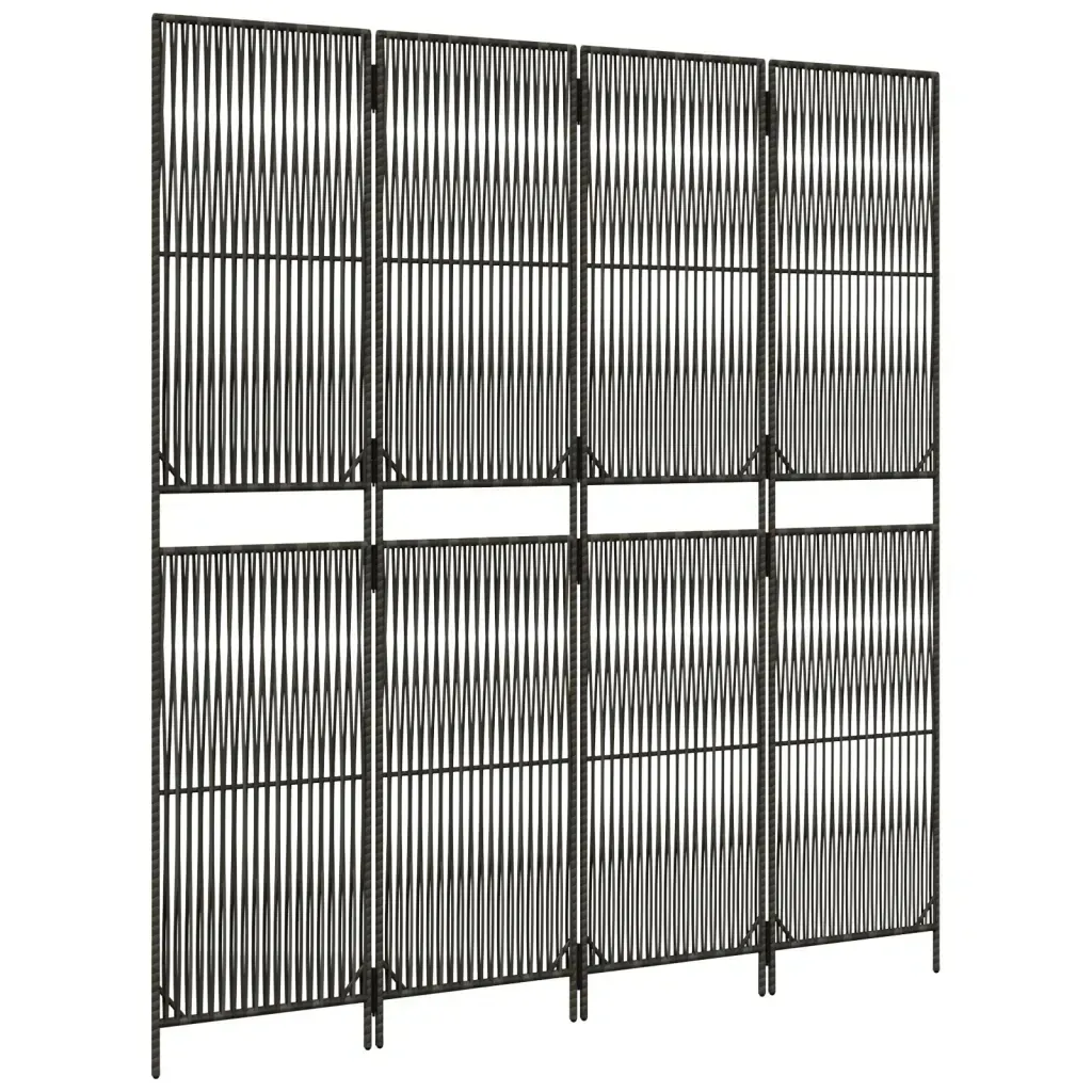 parawan-4-panelowy-szary-polirattan