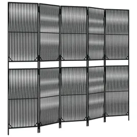 parawan-5-panelowy-czarny-polirattan