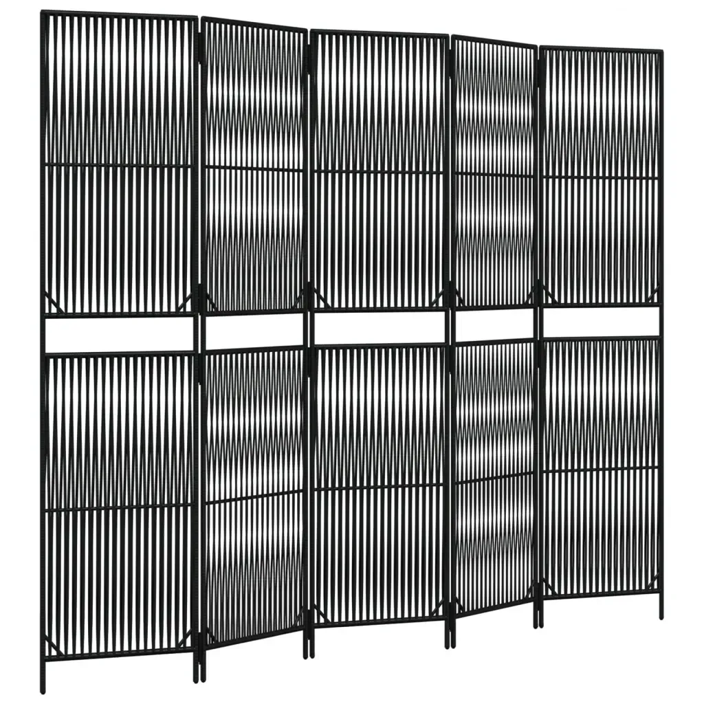 parawan-5-panelowy-czarny-polirattan