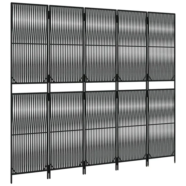 parawan-5-panelowy-czarny-polirattan-szerokosc-skrzydla-49-cm