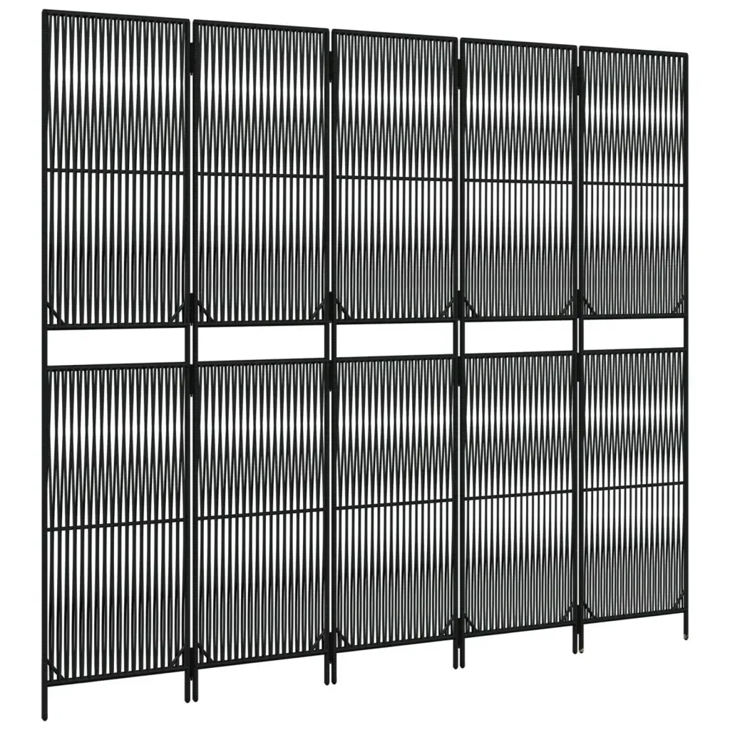 parawan-5-panelowy-czarny-polirattan