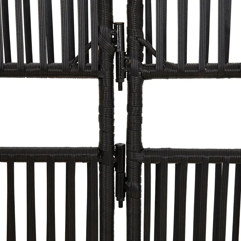 parawan-5-panelowy-czarny-polirattan-stan-nowy