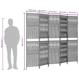 parawan-5-panelowy-czarny-polirattan-producent-vidaxl