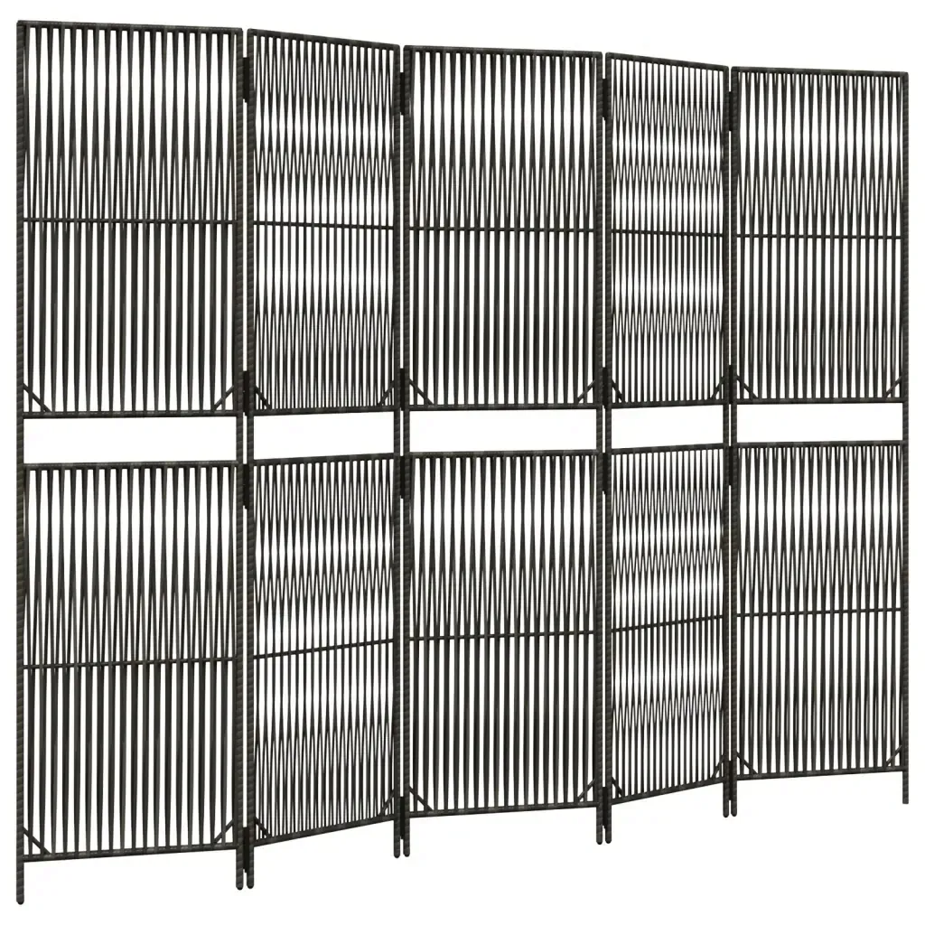 parawan-5-panelowy-szary-polirattan