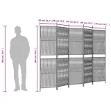 parawan-5-panelowy-szary-polirattan-producent-vidaxl