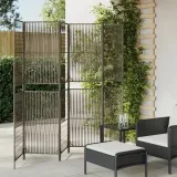 parawan-6-panelowy-szary-polirattan-stan-nowy