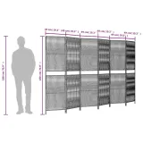 parawan-6-panelowy-szary-polirattan-producent-vidaxl