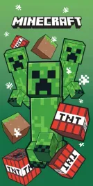 recznik-plazowy-70x140-minecraft-tnt-creepers-zielony-szybkoschnacy