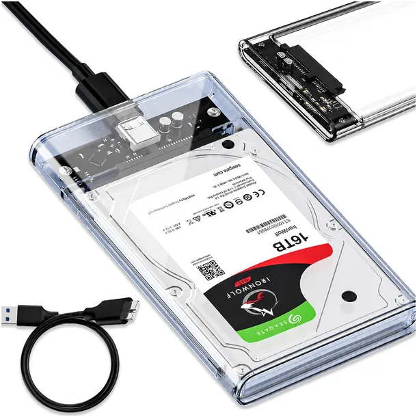 OBUDOWA DYSKU SSD HDD SATA KIESZEŃ PRZEZROCZYSTA ZEWNĘTRZNA USB 3.0 5GBPS