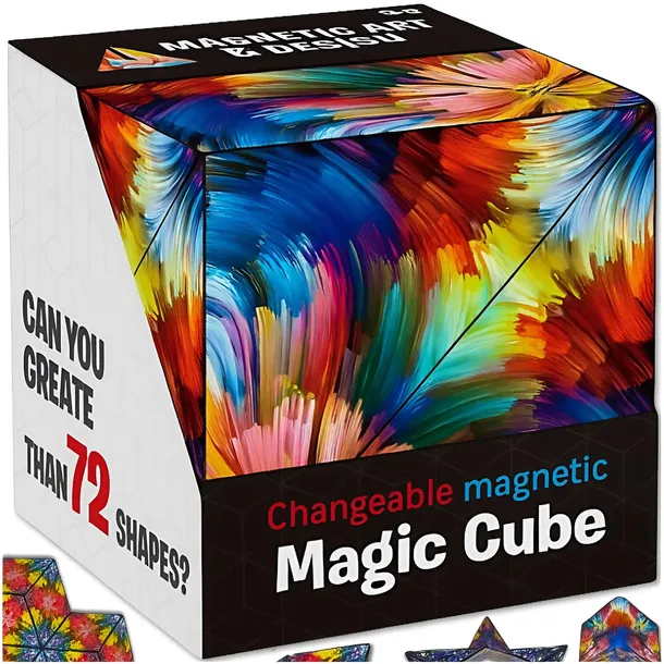 KOSTKA MAGNETYCZNA 3D PRZESTRZENNA FIDGET MAGIC CUBE ANTRYSTRESOWA ZABAWKA