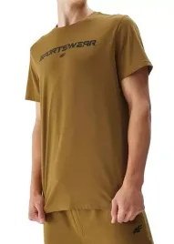 koszulka-t-shirt-meski-4f-aw23ttshm0950-zloty
