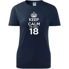 damska-koszulka-z-nadrukiem-keep-calm-i-m-only-18-prezent-na-urodziny-ciemn