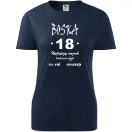 damska-koszulka-z-nadrukiem-boska-18-prezent-na-urodziny-dla-dziewczyny