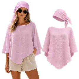 ponczo-plazowe-damskie-peleryna-chustka-muslin-100percent-bawelna-jasny-puder