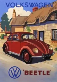plakat-volkswagen-beetle-vintage-retro-100x70-cm