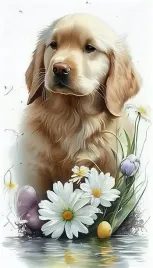 plakat-golden-retriever-akwarela-vintage-100x70-cm