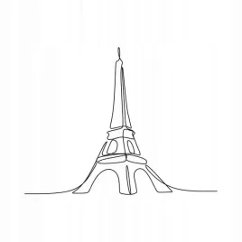 plakat-one-line-art-wieza-eiffla-vintage-100x70-cm