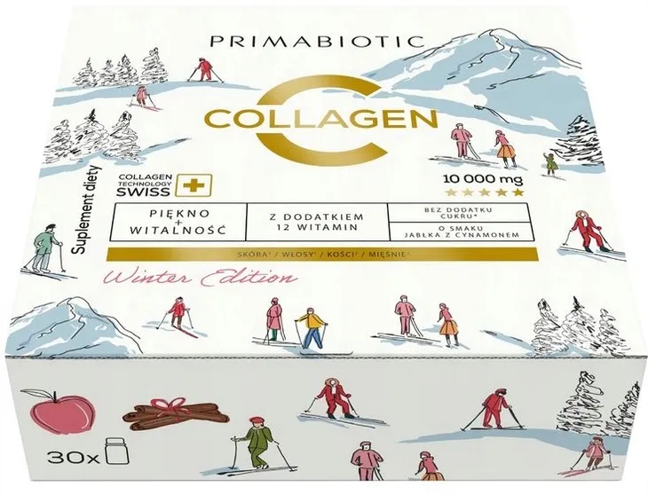PRIMABIOTIC Collagen Winter Edition 30 ml x 30 szt.smaku jabłka z cynamonem