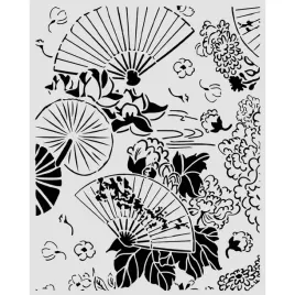 szablon-mix-media-3d-20x25cm-oriental-garden-fryz-stamperia