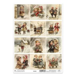 papier-do-scrapbookingu-dzieci-vintage-boze-narodzenie